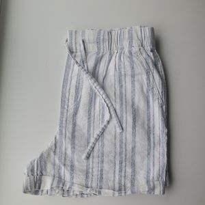 NWOT White and Blue Stripe Soft Beach Shorts